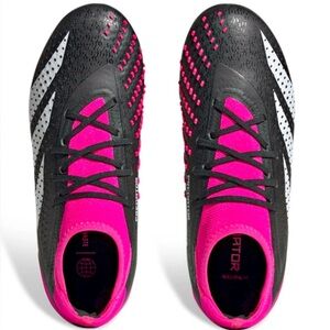 Adidas Black and Pink Athletic cleats